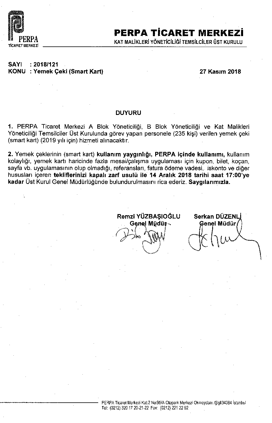 Yemek Çeki İhalesi