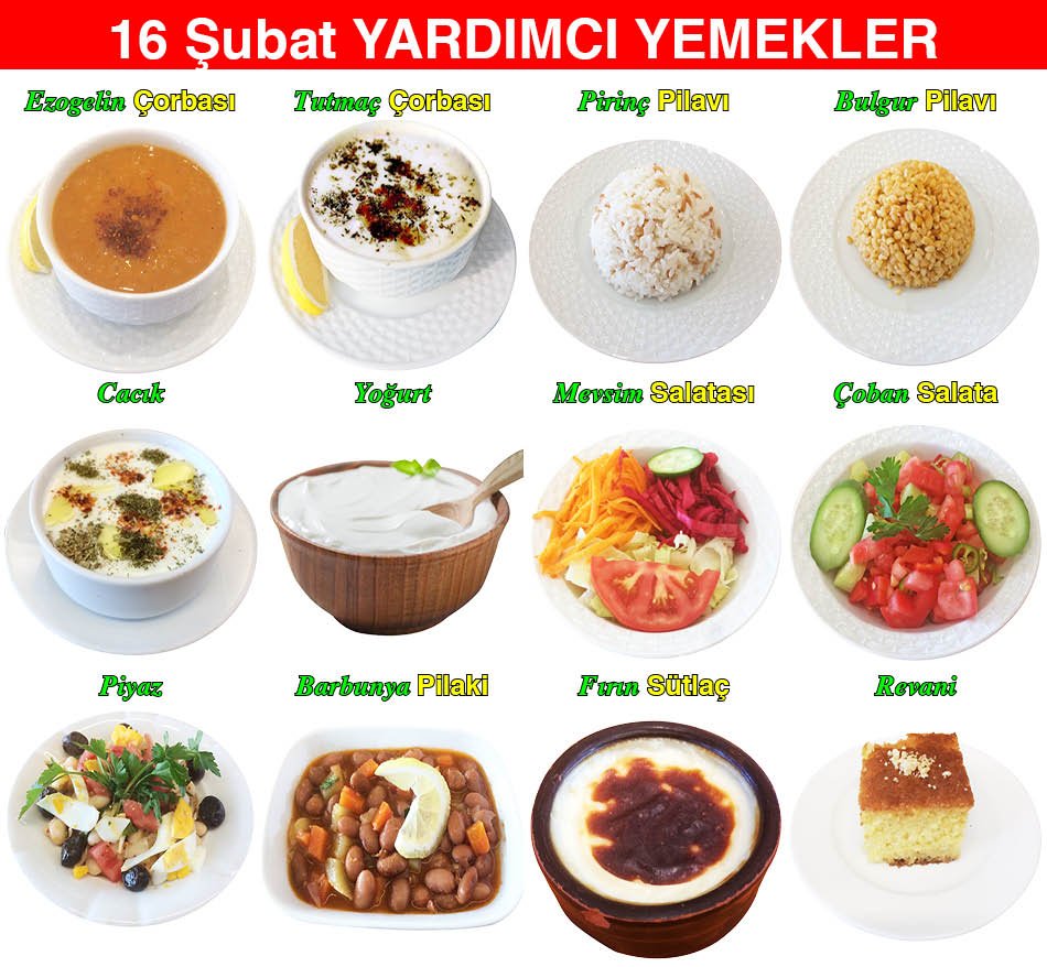 Alazade Restoran 16 Şubat Yardımcı Yemekler